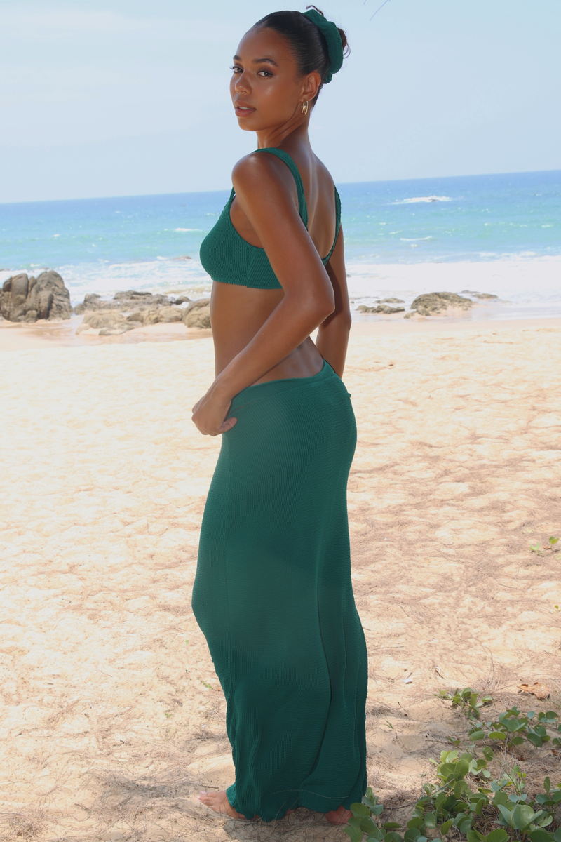'Pine' Scrunch Maxi Skirt