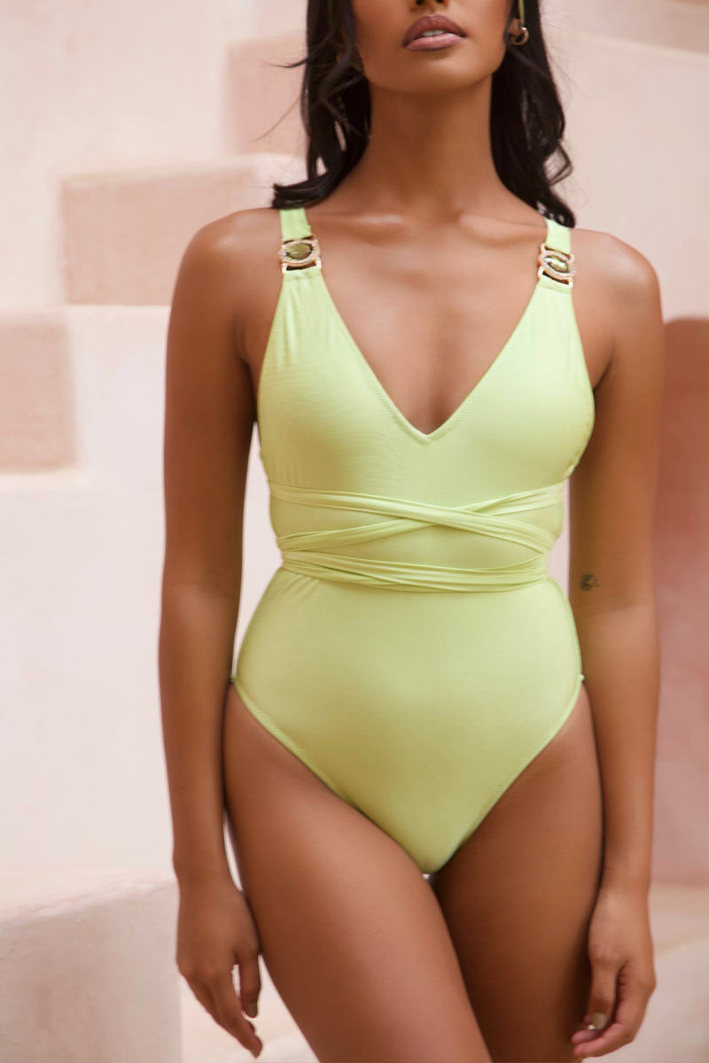 Amour 'Sage Shimmer' Crystal Multiway Swimsuit