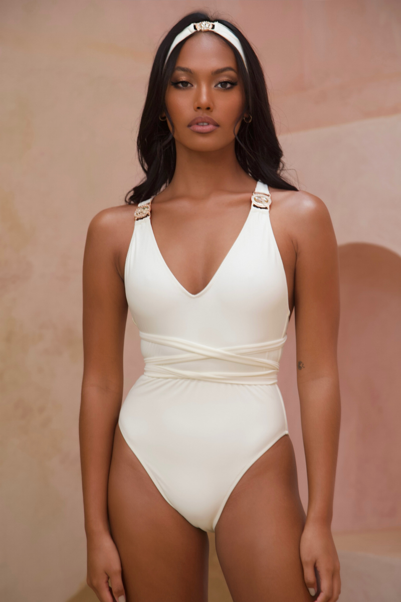 Amour 'Coconut' Crystal Multiway Swimsuit